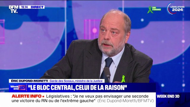 Éric Dupond-Moretti: Les extrêmes sont de nature à démolir un certain nombre de valeurs qui sont les nôtres