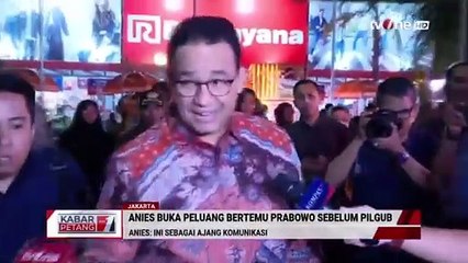 Jelang Pilkada, Anies Buka Peluang Bertemu Prabowo Subianto | Kabar Petang tvOne