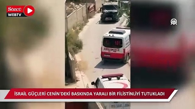 İsrail güçleri Cenin'deki baskında yaralı bir Filistinliyi tutukladı