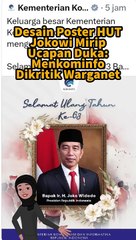Desain Poster HUT Jokowi Mirip Ucapan Duka: Menkominfo Dikritik Warganet