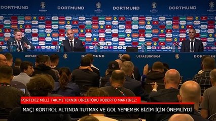Portekiz Milli Takımı Teknik Direktörü Roberto Martinez: Çok iyi savunma yaptık