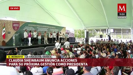 Claudia Sheinbaum y AMLO encabezan Acciones para el bienestar de Oaxaca