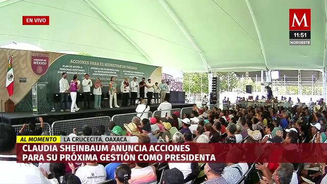 Claudia Sheinbaum y AMLO encabezan Acciones para el bienestar de Oaxaca