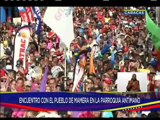 Caracas | Habitantes de Mamera desbordan las calles de alegría para recibir al Pdte. Nicolás Maduro