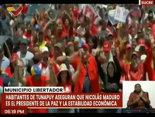 Sucre | Habitantes del mcpio. Libertador marchan en respaldo al Presidente Nicolás Maduro