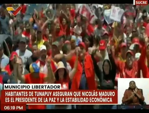 Sucre | Habitantes del mcpio. Libertador marchan en respaldo al Presidente Nicolás Maduro