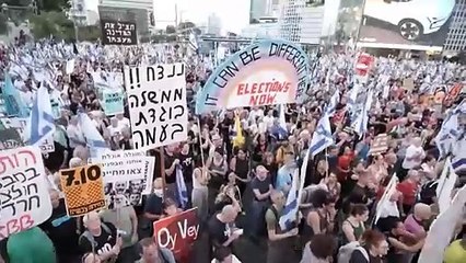 Protesto massivo contra Netanyahu em Tel Aviv