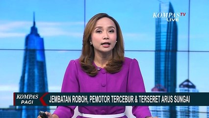 Jembatan Trans Sulawesi di Bone Bolango Roboh, Pemotor Tercebur dan Terseret Arus Sungai