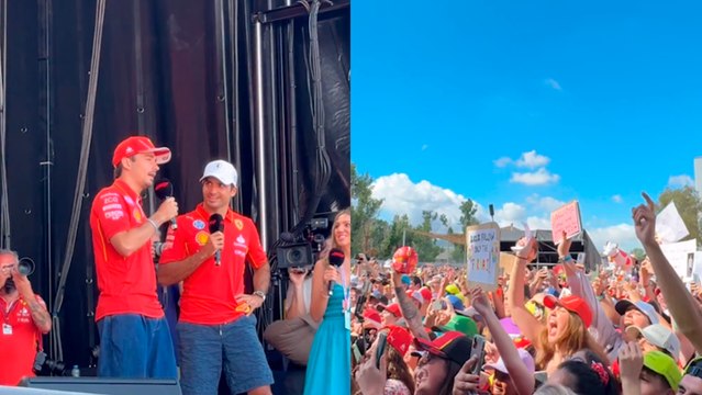 Fórmula 1: Charles Leclerc enamora al público de Barcelona al hablar español; Carlos Sainz lo ayuda