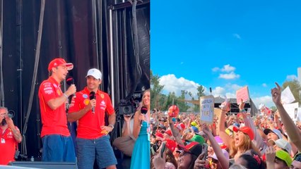 Fórmula 1: Charles Leclerc enamora al público de Barcelona al hablar español; Carlos Sainz lo ayuda