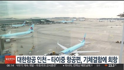 대한항공 인천-타이중 항공편, 기체결함에 회항