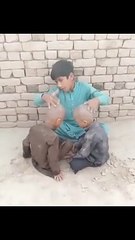 Funny  boy  with dhool