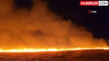 Şırnak'ın Suriye sınırında anız yangını: 7 köy etkilendi