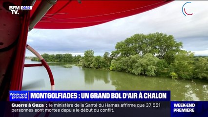 Montgolfiades: la reporter de Week-end Première est montée à bord d'un dirigeable à Chalon-sur-Saône