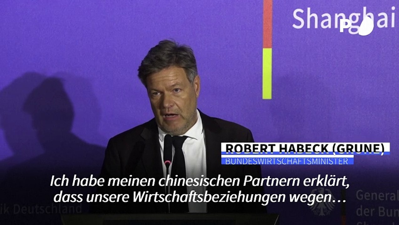 Habeck: Chinas Hilfe für Russland schadet Beziehungen mit Europa