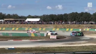 Rallycross France Chateauroux 2024 Q3 Race 4 Supercars Start Bouliou Jeanney Contact