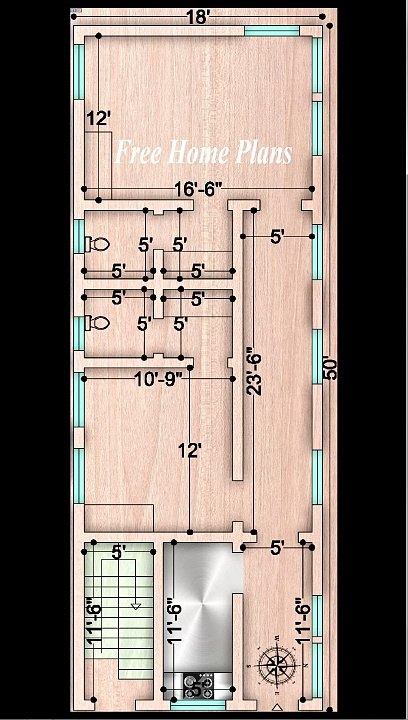 18x50 Home Plan 381