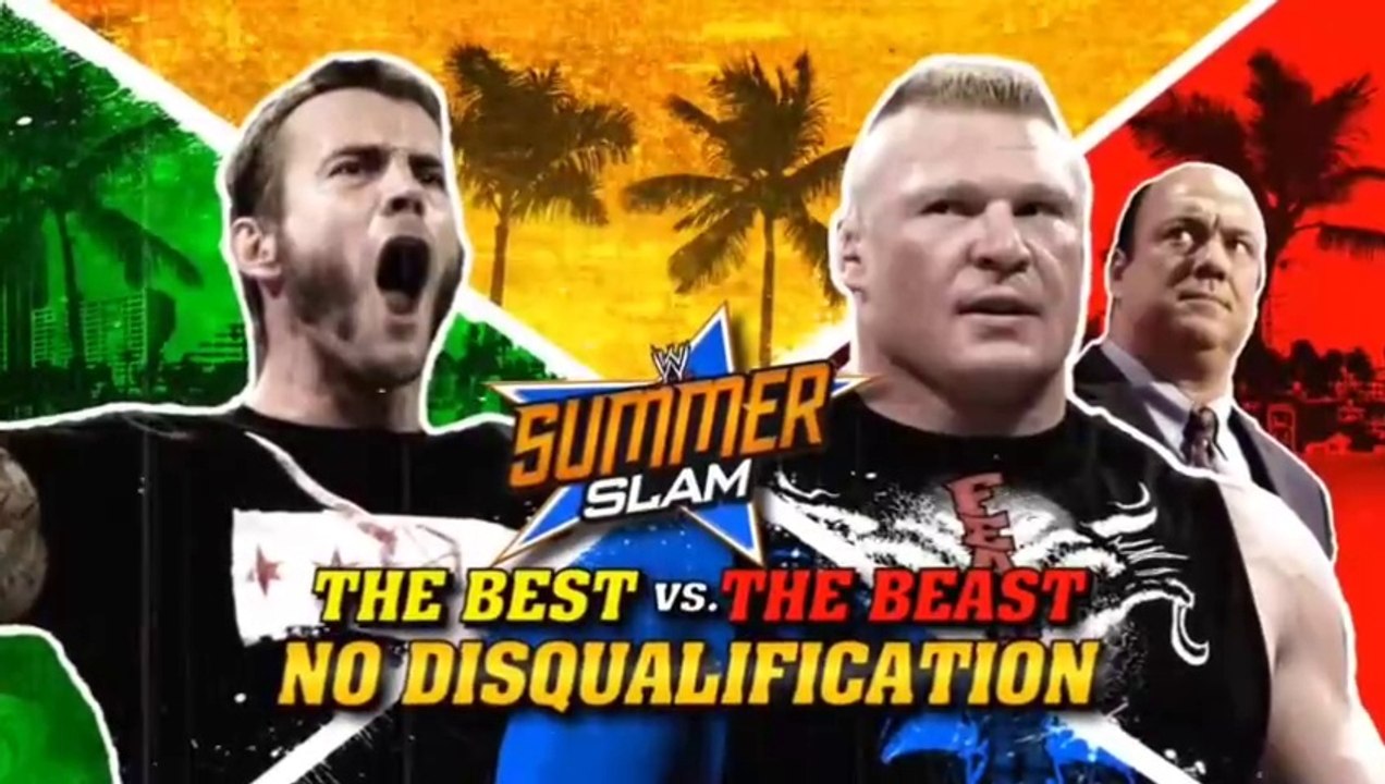 WWE SummerSlam 2013 - Brock Lesnar vs CM Punk (No Disqualification Match)