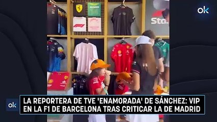 La reportera de TVE 'enamorada' de Sánchez: VIP en la F1 de Barcelona tras criticar la de Madrid