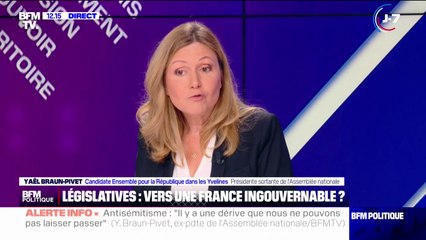 Législatives: "La semaine qui vient va nous permettre de continuer à remonter, à faire mentir les sondages", assure Yaël Braun-Pivet