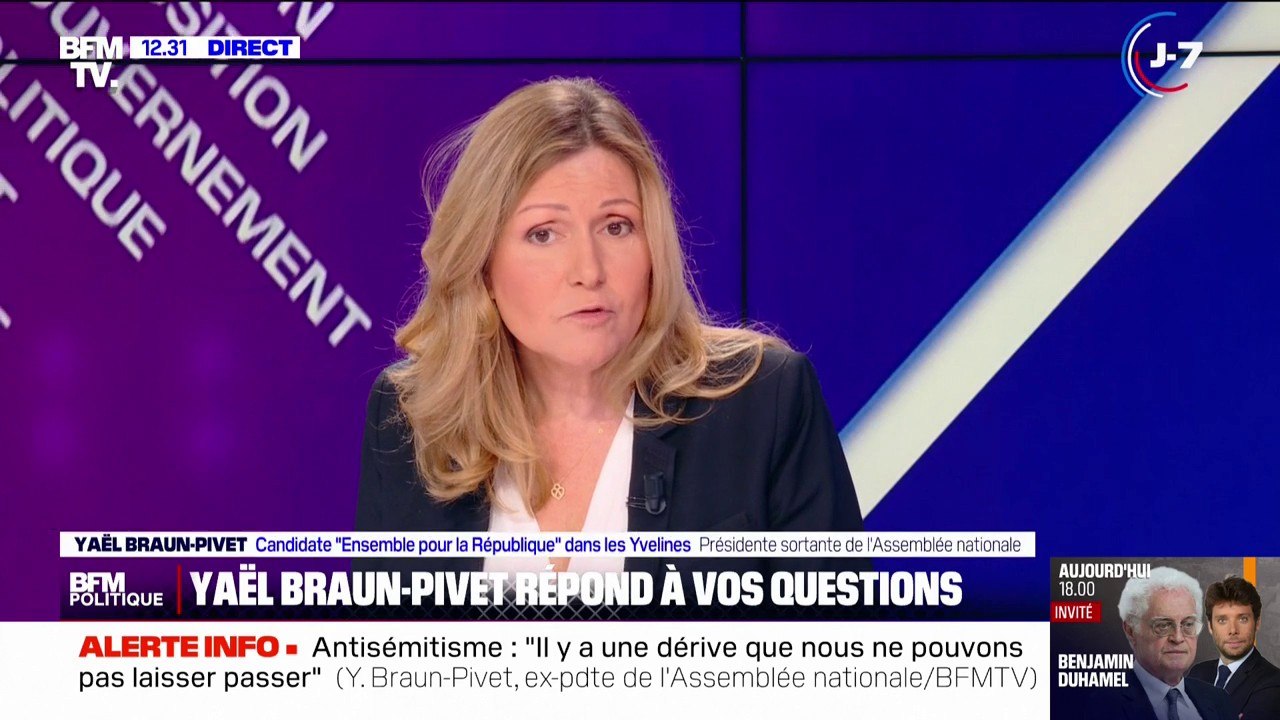 Vers un nouveau mandat de présidente de l'Assemblée nationale même sans majorité? "Pourquoi pas", répond Yaël Braun-Pivet