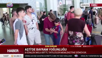 Otogarda bayram yoğunluğu