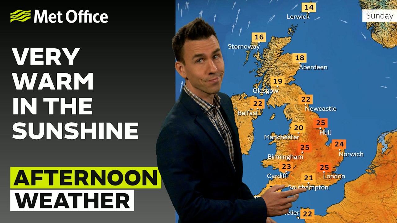 Met Office Afternoon Weather Forecast 23/04/24 – Generally Warm, sunny for majority
