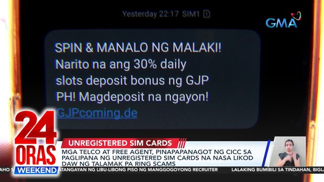 Mga telco at free agent, pinapapanagot ng CICC sa paglipana ng unregistered SIM cards na nasa likod daw ng talamak pa ring scams | 24 Oras Weekend
