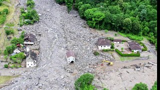 Suche nach drei Vermissten im Schweizer Hochwassergebiet