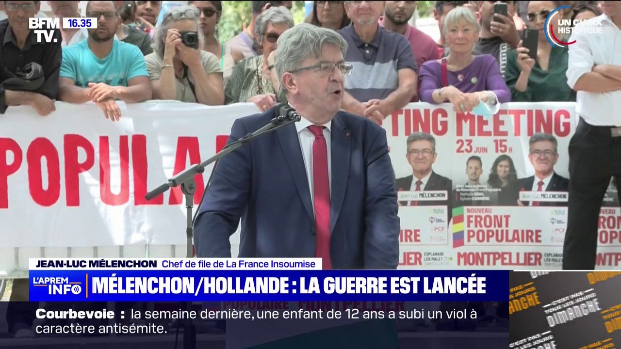 "Je ne renoncerai jamais à l'honneur d'être une cible": Jean-Luc Mélenchon répond aux propos de François Hollande qui l'exhortait à se "mettre de côté"