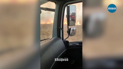 Diyarbakır Bismil’de yangın! Rüzgarın etkisiyle büyüyor