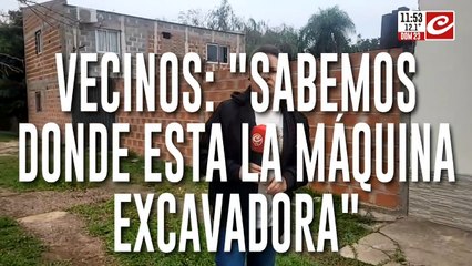 Caso Loan: vecinos de la funcionaria dicen que tiraron una máquina excavadora en una laguna de la zona