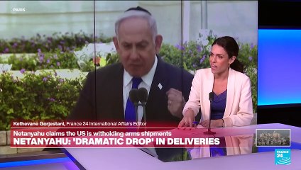 Why is Netanyahu repeating his claim that the US is withholding arms shipments days after Washington has denied it?