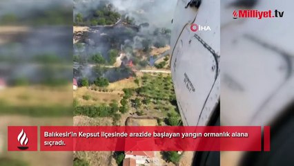 Balıkesir'de orman yangını! Ekipler müdahale ediyor