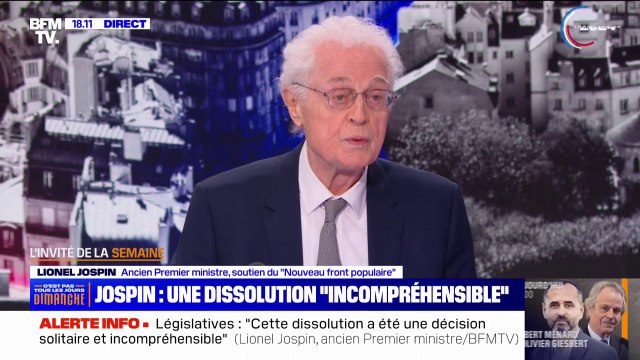 Lionel Jospin, à propos de LFI: À part quelques exceptions, on ne peut pas mettre en doute leur engagement républicain