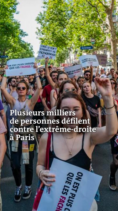 En images : manifestation contre l’extrême droite à Paris