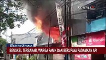 Bengkel di Ciracas Terbakar, Warga Panik dan Berupaya Padamkan Api