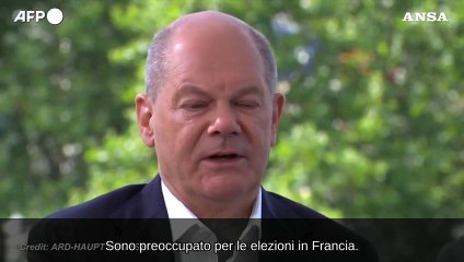Scholz: "Mi preoccupano le elezioni in Francia"