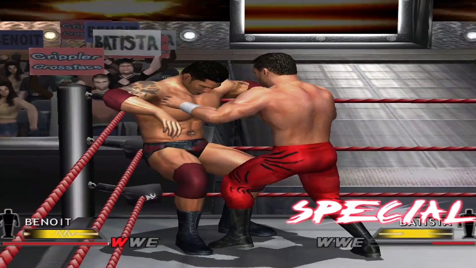 WWE Day of Reckoning Chris Benoit vs Batista | GameCube Dolphin emulator