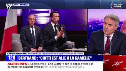 Alliance d'Éric Ciotti avec le RN: "C'est le choix d'aller à la gamelle", fustige Xavier Bertrand (LR)
