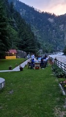 Beautiful water mountain view