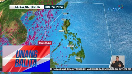 Hanging #Habagat, bahagyang humihina ulit - Weather update today as of 6:09 a.m. (June 24, 2024) | Unang Balita