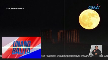 Strawberry moon, nasilayan sa Temple of Poseidon | Unang Balita