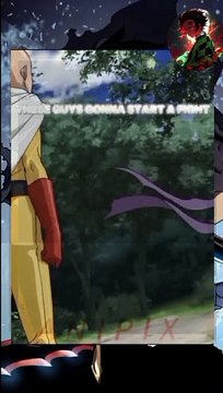 Saitama and Sony fight#anime#one punch man #edit