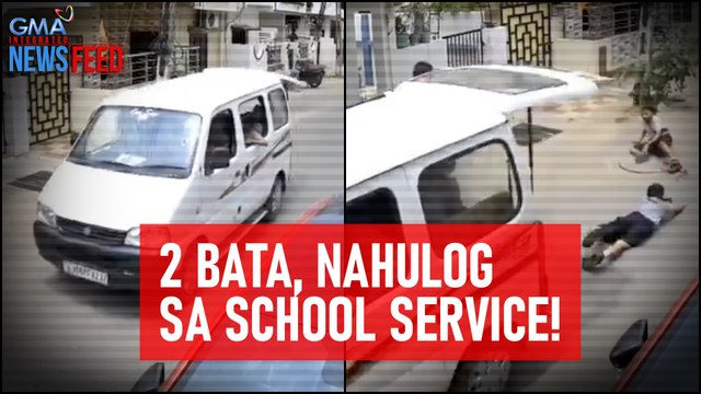 2 bata, nahulog sa school service! | GMA Integrated Newsfeed