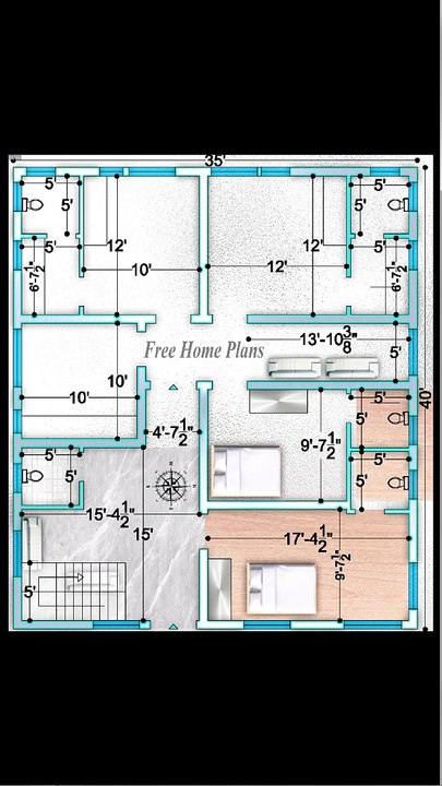 35x40 Home Plan 387