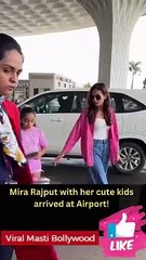Mira Rajput with her cute kids arrived at Airport!
