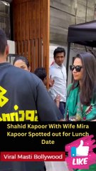 Shahid Kapoor With Wife Mira Kapoor Spotted out for Lunch Date