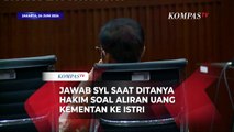 Jawaban SYL saat Ditanya Hakim soal Istri Terima Uang dari Kementan