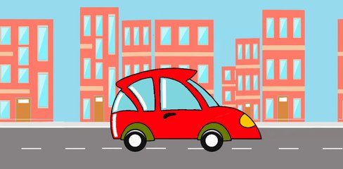 Fyli's car drives out of the city and travel the countryside